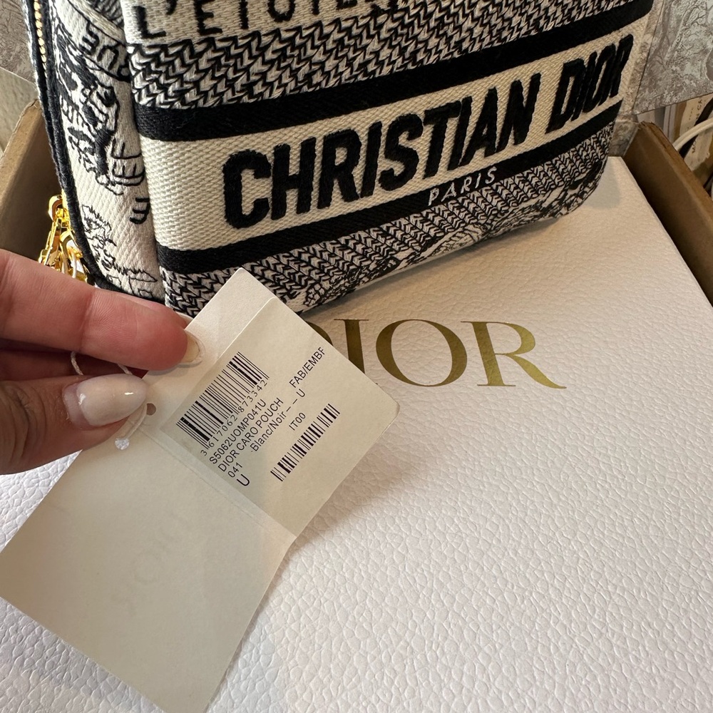 Christian Dior Embroidered Toile Pouch (Map de Paris) - Picture 9 of 15